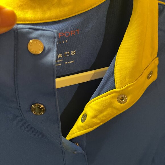 Lohla Sport Golf Womens Melissa Top M/L - Shortsleeve - Blue/Yellow - Picture 5 of 6